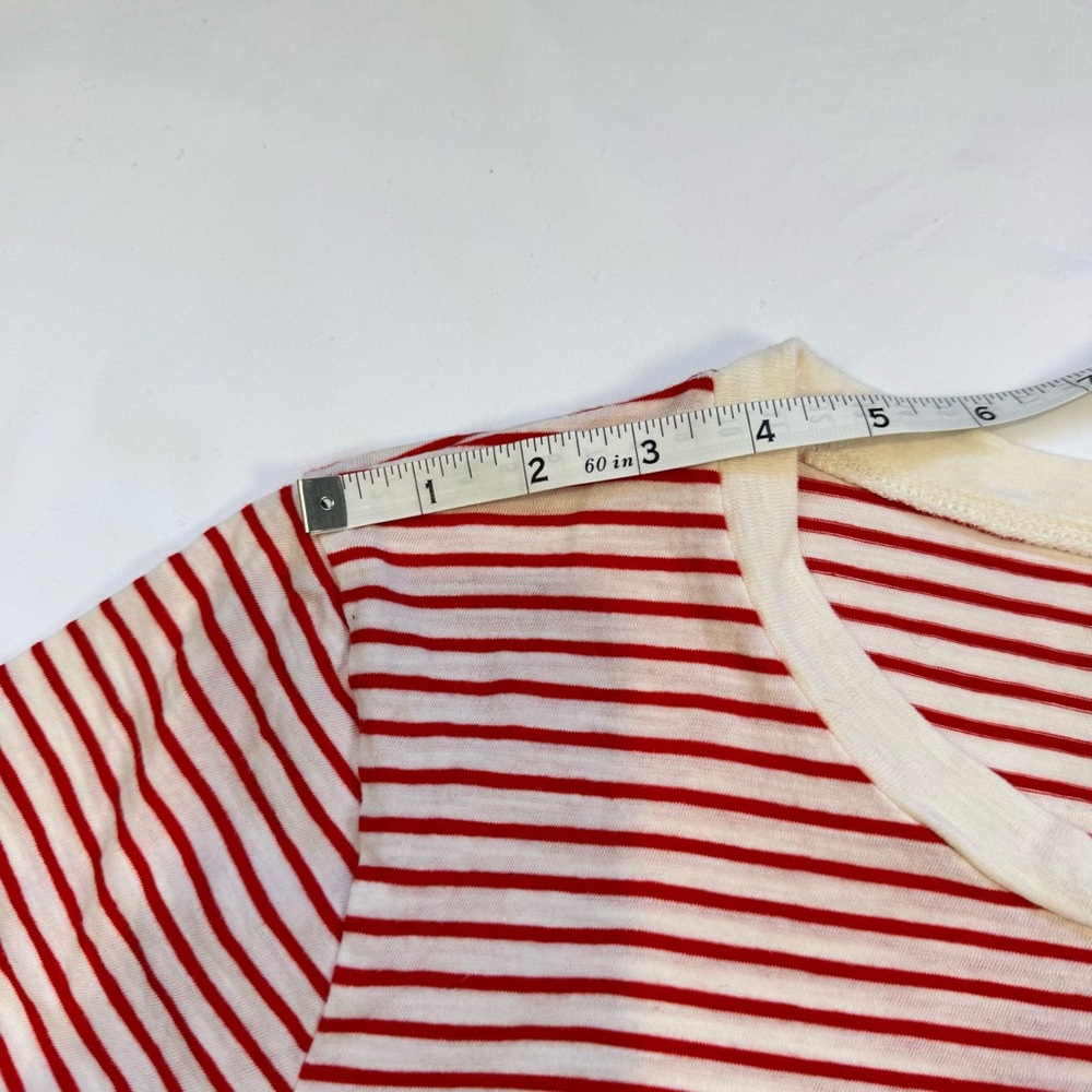 Madewell Red and White Striped Tee Size Large - Picture 11 of 11